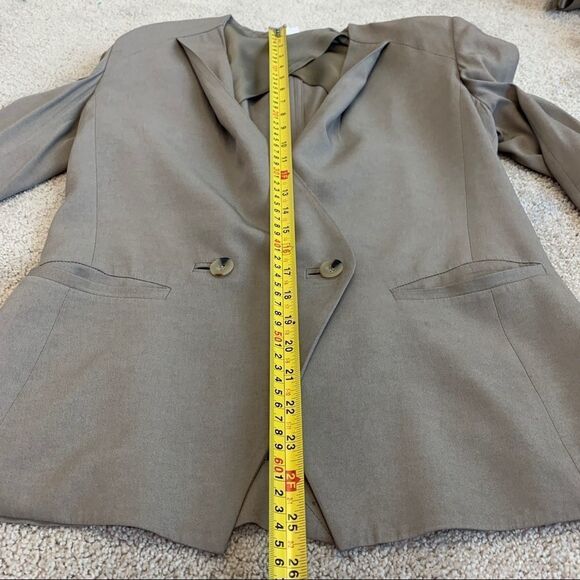 Helmet Lang taupe brown longsleeve blazer size 6 - Picture 12 of 15